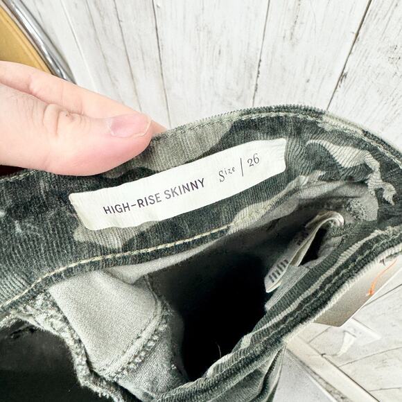 Pilcro Anthropologie Pants Women Size 26 Camo High Rise Skinny Denim Jeans - Picture 6 of 9